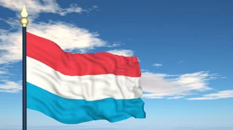 Flag Of Luxembourg Video stock 10719705