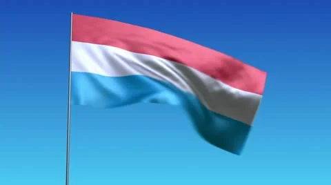 Flag of Luxembourg Stock-Footage 10809079