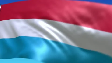 Flag of Luxembourg Stock Footage 10809080