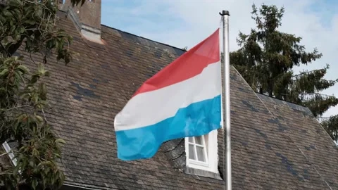 Flag of Luxembourg Stock Footage 131377590
