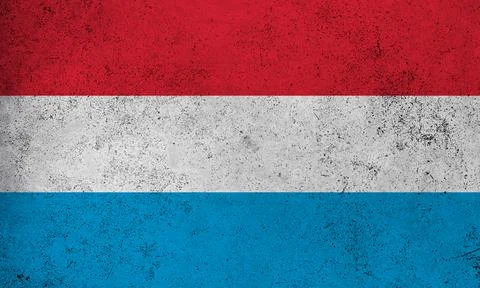 Flag Luxembourg grunge texture Stock Illustration