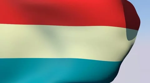 Flag of Luxembourg HD Stock Footage