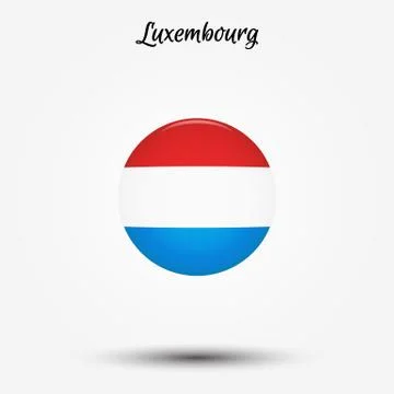 Flag of Luxembourg icon Stock Illustration