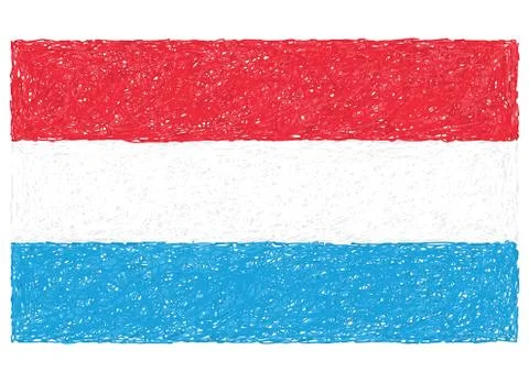 Flag of luxembourg Stock Illustration