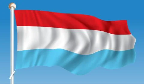 Flag of Luxembourg Stock Illustration