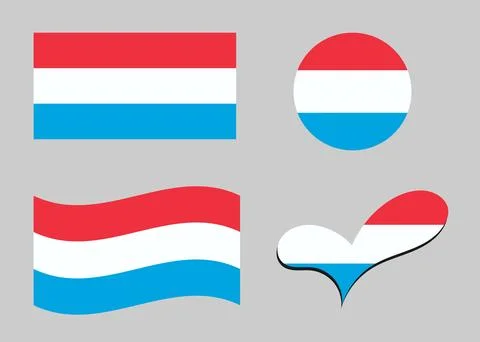 Flag of Luxembourg Stock Illustration