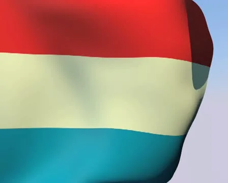 Flag of Luxembourg PAL Stock Footage 14531252