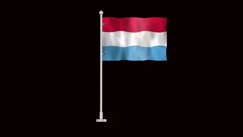 Flag of Luxembourg waving Video stock 320898328