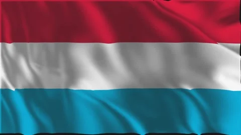 Flag of Luxembourg waving slowly Stock Footage 337722172