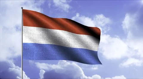 Flag of Luxenburg. Motion. A bright canvas in abstraction develops over a blue 스톡 일러스트