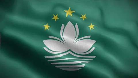 Flag of Macao Country Nation Video stock 229300737