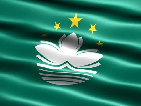 Flag of macau Иллюстрация