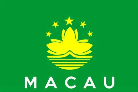 Flag of macau Illustrazione stock