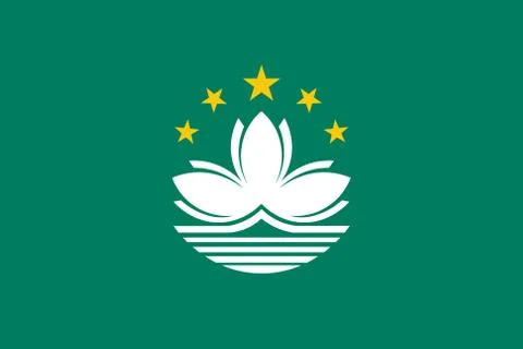 Flag of Macau. Vector illustration. World flag Stock Illustration