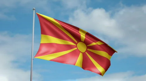 Flag of Macedonia Video stock 443382