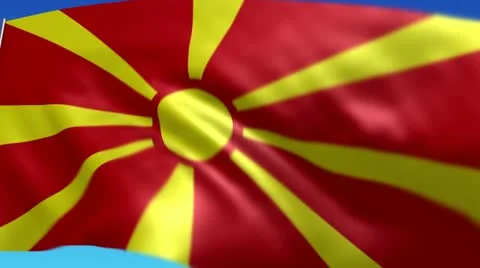 Flag of Macedonia Stock Footage 10809085