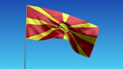 Flag of Macedonia Stock Footage 10809087