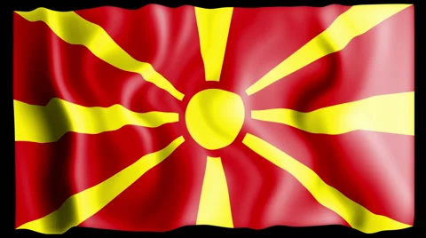 Flag of Macedonia Stock Footage 46656920