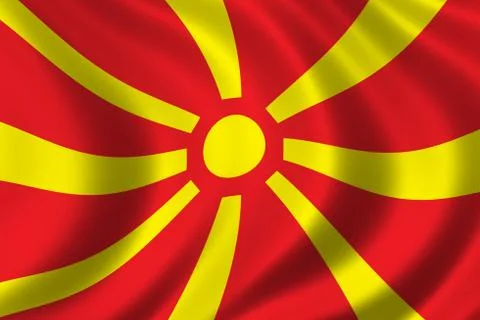 Flag of Macedonia Stock Illustration
