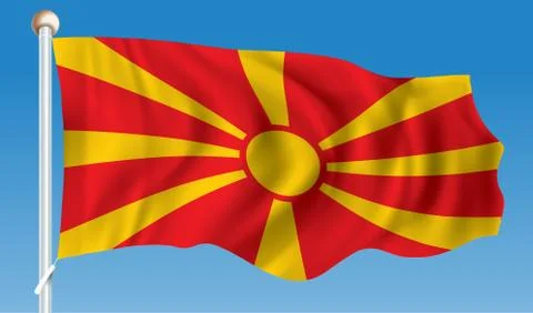 Flag of Macedonia Illustrazione stock