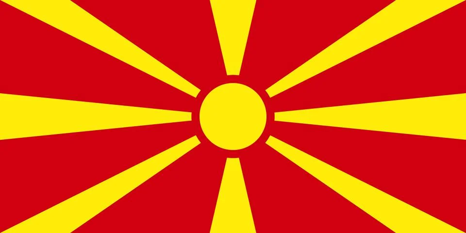 Flag of Macedonia Stock Illustration