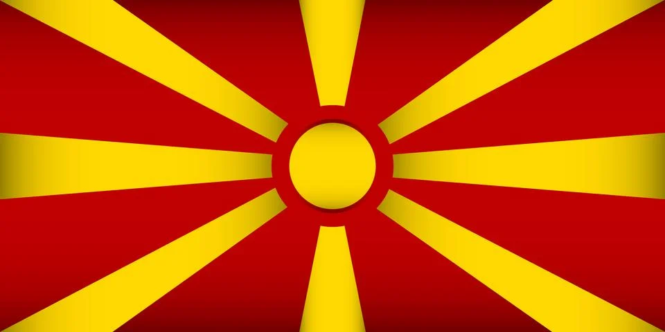 Flag of Macedonia. Illustrazione stock