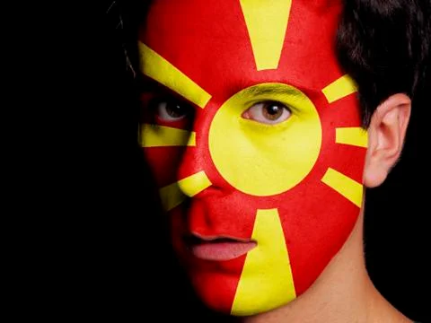 Flag of macedonia Stock Photos