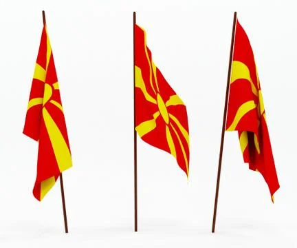 Flag of Macedonia Stock Photos