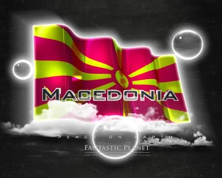 Flag Macedonia quality designer flag Stock Illustration