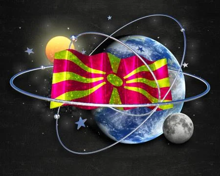 Flag Macedonia quality designer flag イラスト素材