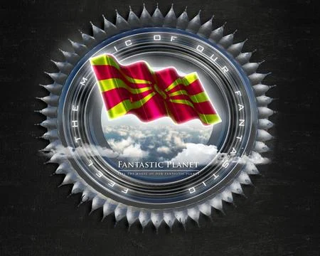 Flag Macedonia quality designer flag イラスト素材