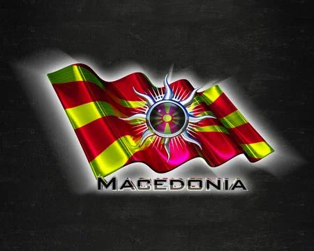 Flag Macedonia quality designer flag Stock Illustration