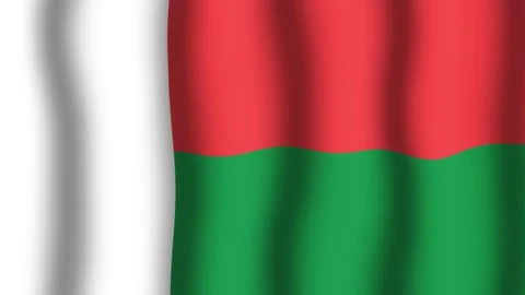 Flag of Madagascar Stock Footage 175823410