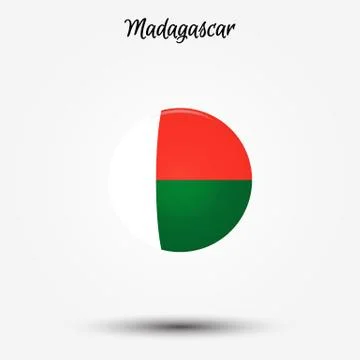 Flag of Madagascar icon Illustrazione stock
