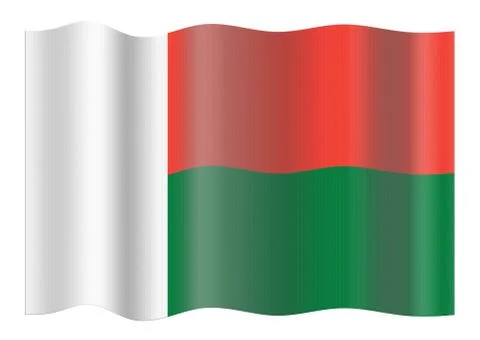 Flag of Madagascar Stock Illustration