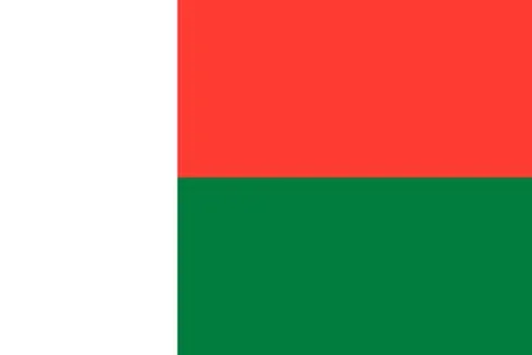 Flag of madagascar Stock Illustration