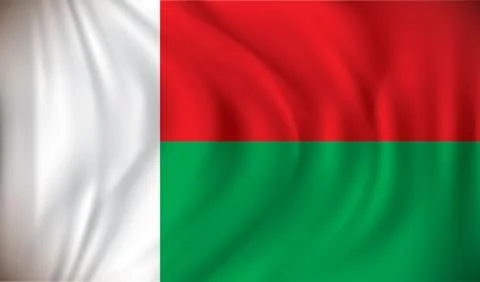 Flag of Madagascar Stock Illustration
