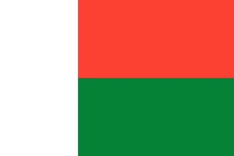 Flag of Madagascar Stock Illustration