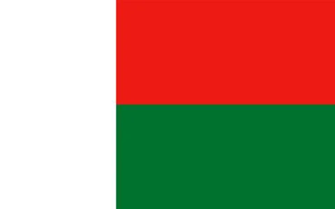 Flag of Madagascar Stock Illustration