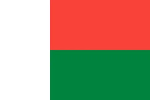 Flag of Madagascar Stock Illustration