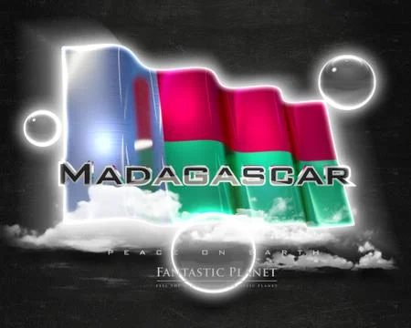 Flag Madagascar quality designer flag 库存插图
