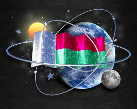 Flag Madagascar quality designer flag Stock Illustration