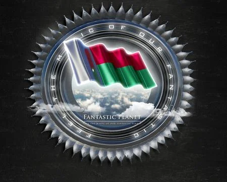 Flag Madagascar quality designer flag Stock Illustration