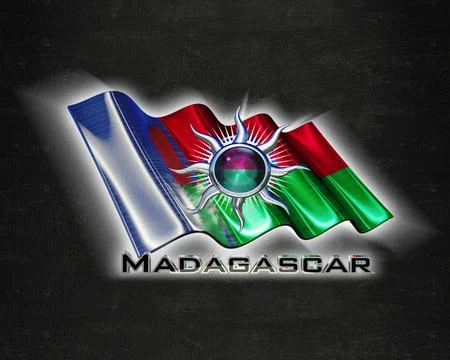 Flag Madagascar quality designer flag イラスト素材