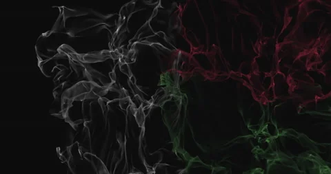 Flag Madagascar  turns into smoke. State weakening concept, alpha channel. Stock Footage 172482093