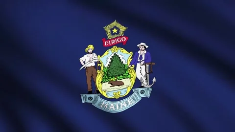 Flag of Maine Animation Stock Footage 262075487
