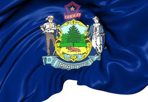 Flag of maine Stock Illustration