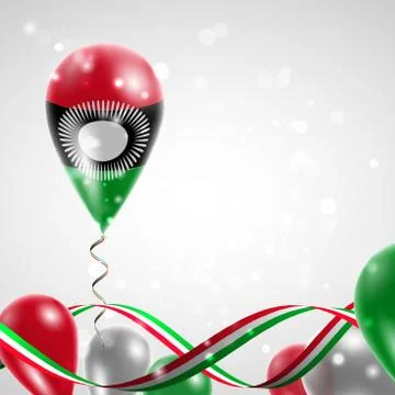 Flag of Malawi on balloon Stock Illustration