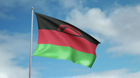 Flag of Malawi Video stock 445374