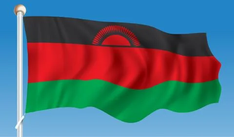 Flag of Malawi Stock Illustration